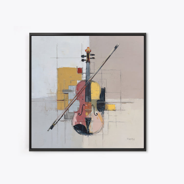 Single Line Violin and Bow Canvas Print, Line Art, Wall Art Print, Living Room Decor, Abstract Art, Line, Gallery Wall Set, LIN-1x1-23