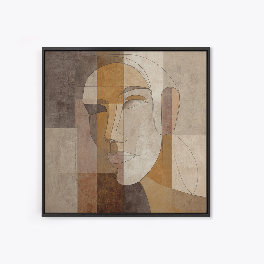 Continuous Line Female Face Canvas Print, Line Art, Art, Living Room Decor, Oil Painting, Line, Boho Wall Decor, Boho Decor, LIN-1x1-49