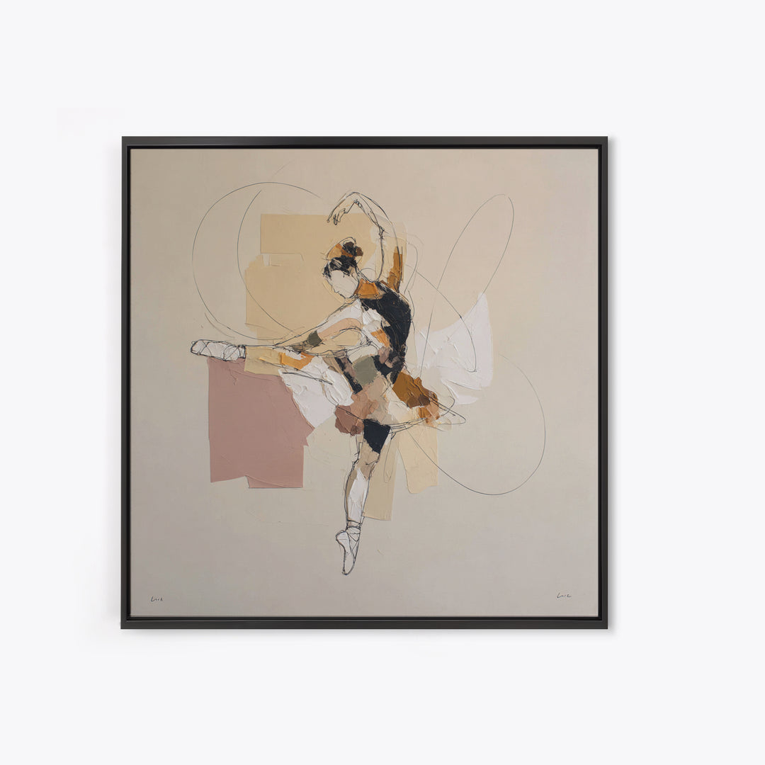 Continuous Line Dancer Canvas Print, Line Art, Neutral Decor, Living Room Decor, Abstract Art, Line, Custom Portrait, LIN-1x1-55