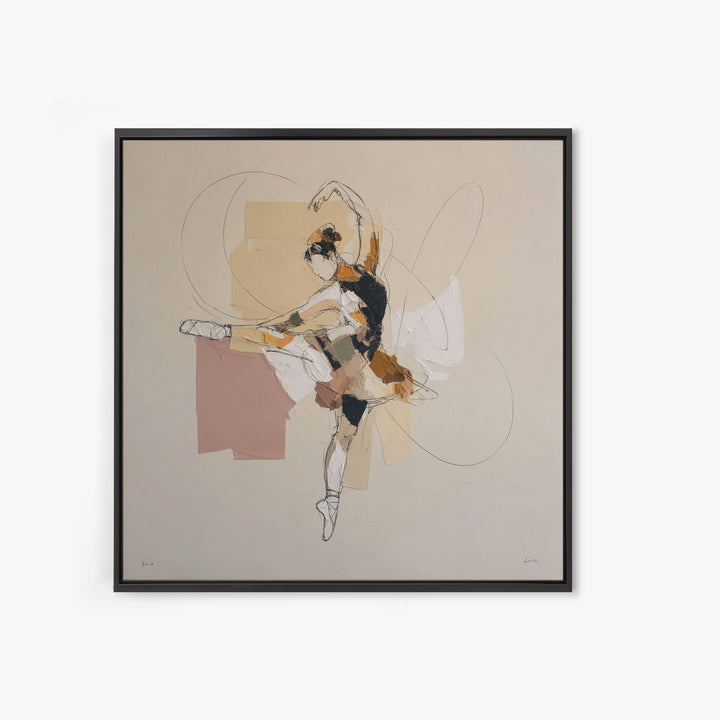 Continuous Line Dancer Canvas Print, Line Art, Neutral Decor, Living Room Decor, Abstract Art, Line, Custom Portrait, LIN-1x1-55