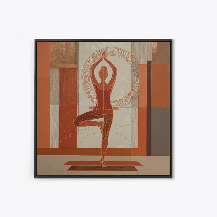 Single Line Yoga Pose Framed Canvas Print, Line Art, Wall Art, Living Room Decor, Line, Wall Art Print, Modern Wall Art, LIN-1x1-65