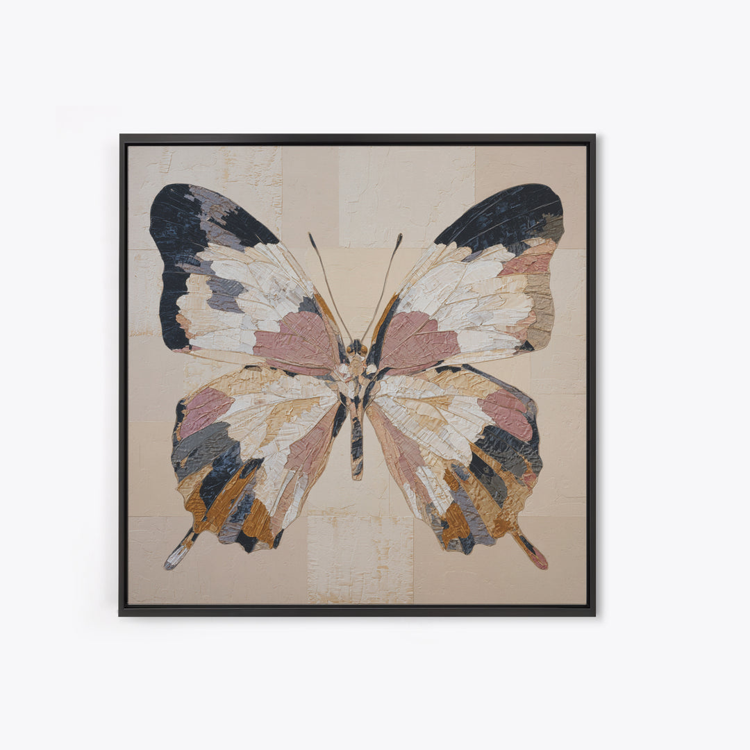 Line Art Butterfly Framed Canvas Print, Line Art, Gallery Decor, Living Room Decor, Fine Art, Line, Home Decor, Wall Decor, LIN-1x1-70