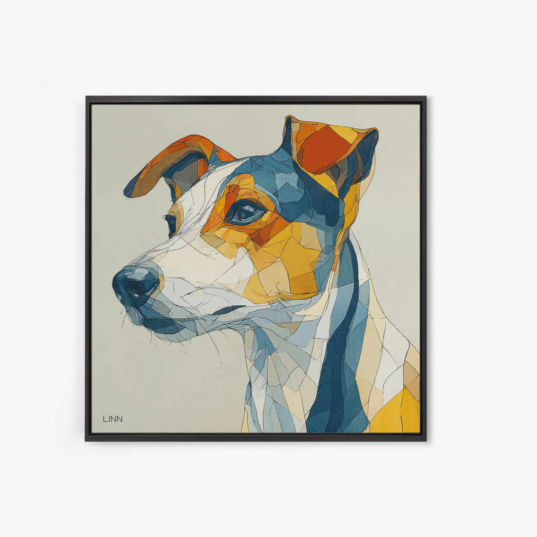 Continuous Line Dog Portrait Canvas Print, Line Art, Custom Portrait, Living Room Decor, Fine Art, Line, Living Room Wall Art, LIN-1x1-85