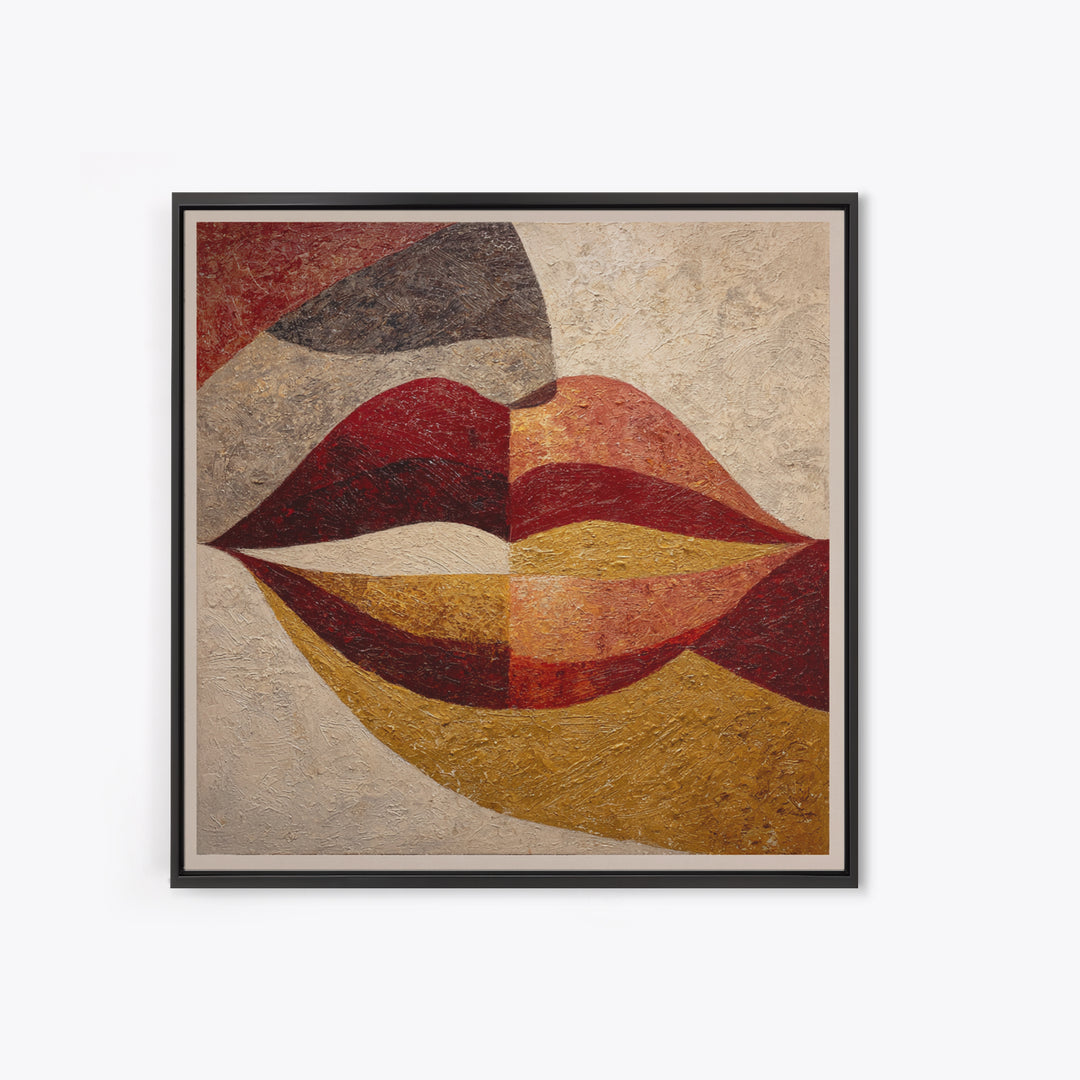 Abstract Lips and Hand Fashion Sketch Canvas Print, Line Art, Luxury Decor, Living Room Decor, Fine Art, Line, Printable, LIN-1x1-90