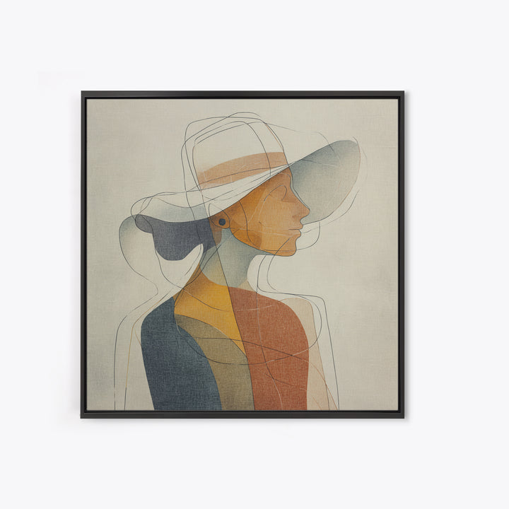 Line Drawing of a Woman Canvas Print, Line Art, Minimalist Decor, Living Room Decor, Oil Painting, Line, Boho Wall Art, LIN-1x1-91