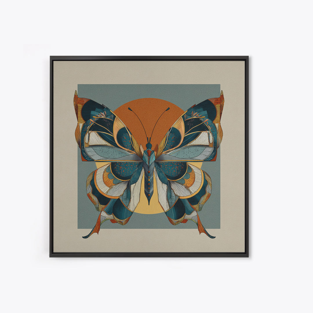 Line Art Butterfly Canvas Print, Line Art, Art Print, Living Room Decor, Abstract Art, Line, Digital Wall Art, LIN-1x1-94