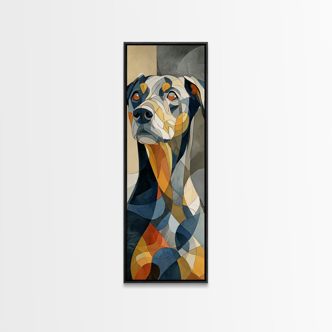 Continuous Line Dog Portrait Canvas Print, Line Art, Luxury Decor, Living Room Decor, Fine Art, Line, Printable, LIN-1x3-1