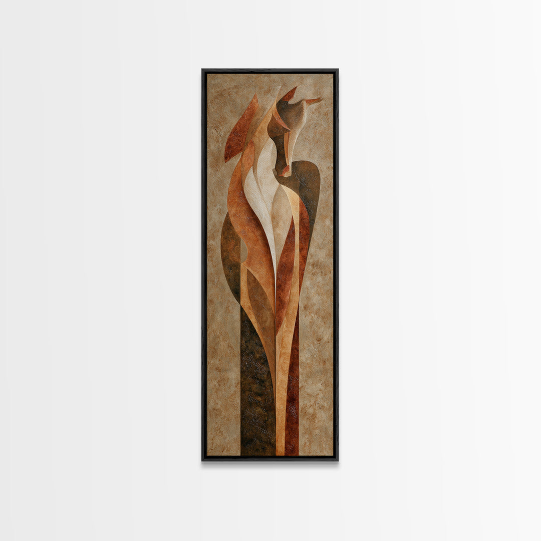 Abstract Horse Formed from Graceful Contour Canvas Print, Line Art, Printable Art, Living Room Decor, Abstract Art, Line, LIN-1x3-16
