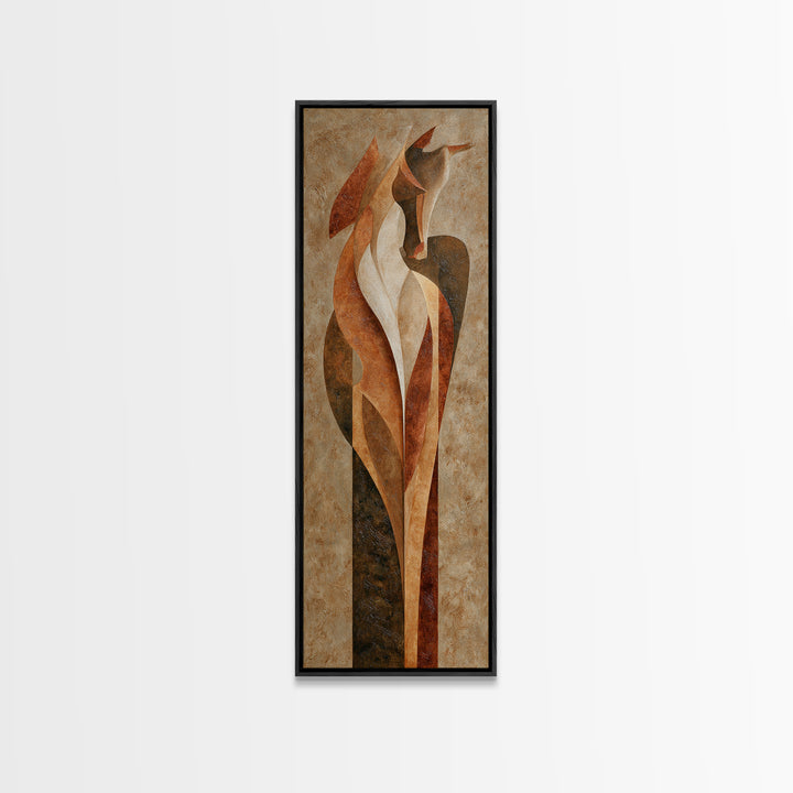 Abstract Horse Formed from Graceful Contour Canvas Print, Line Art, Printable Art, Living Room Decor, Abstract Art, Line, LIN-1x3-16