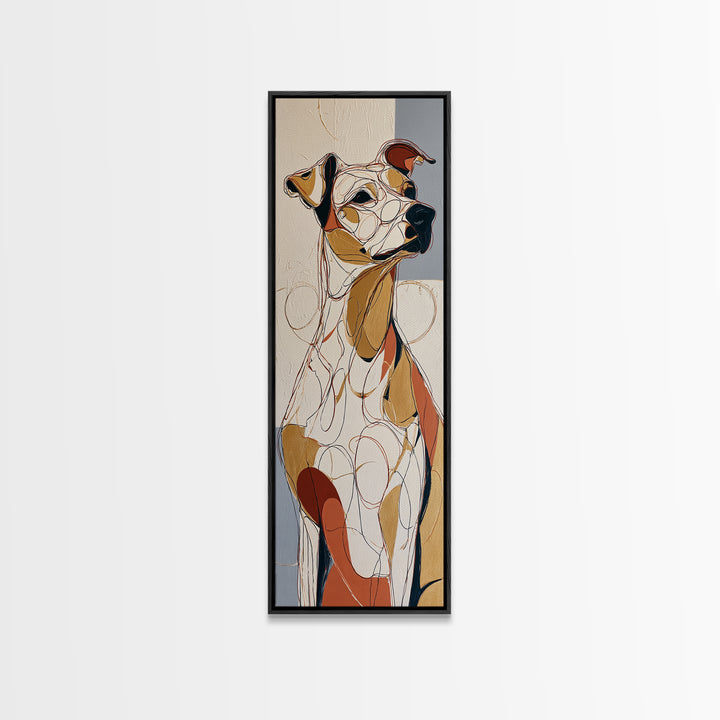 Continuous Line Dog Portrait Canvas Print, Line Art, Canvas Print, Living Room Decor, Oil Painting, Line, Modern Decor, LIN-1x3-25