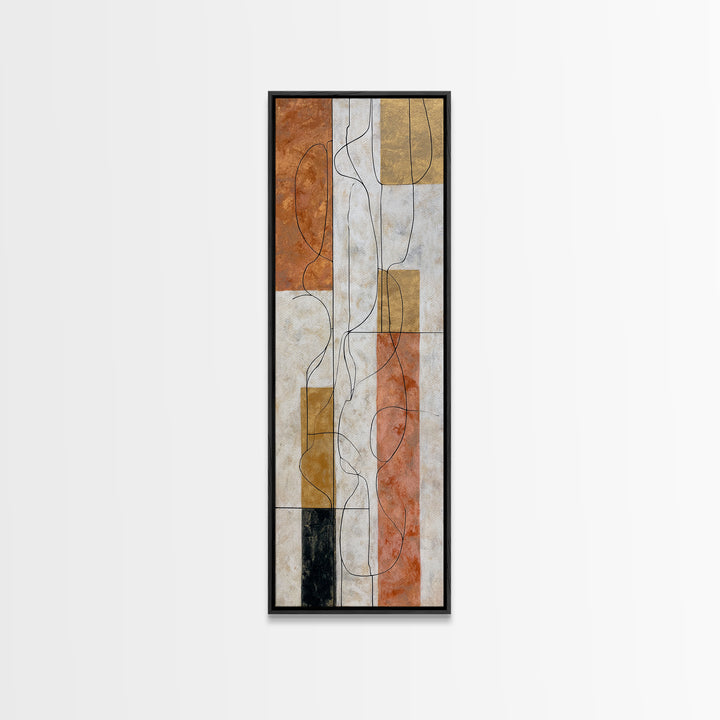 Two Hands Nearly Touching Canvas Print, Line Art, Neutral Decor, Living Room Decor, Abstract Art, Line, Custom Portrait, LIN-1x3-41