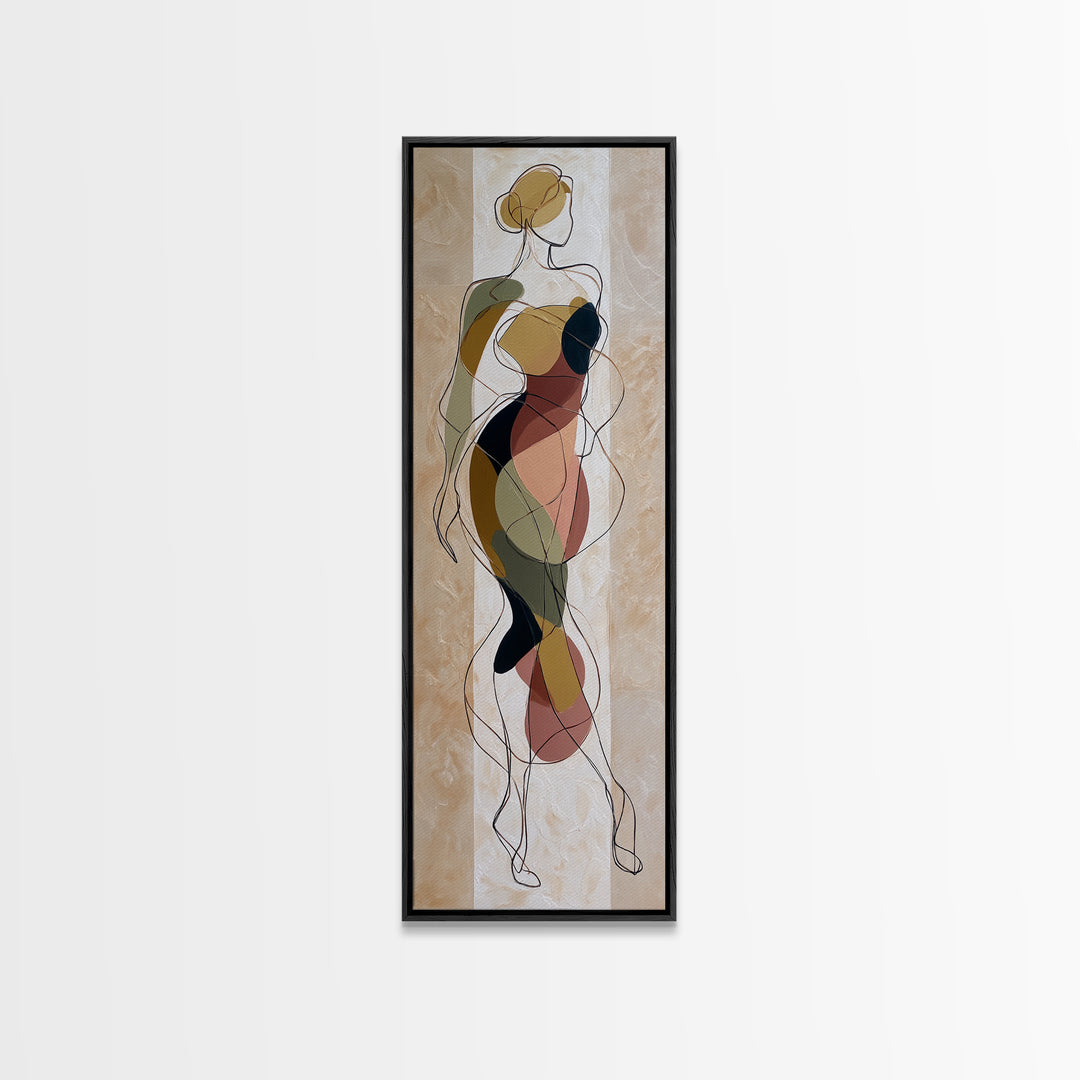 Continuous Line Dancer Canvas Print, Line Art, Modern Decor, Living Room Decor, Abstract Art, Line, Contemporary Art, LIN-1x3-43