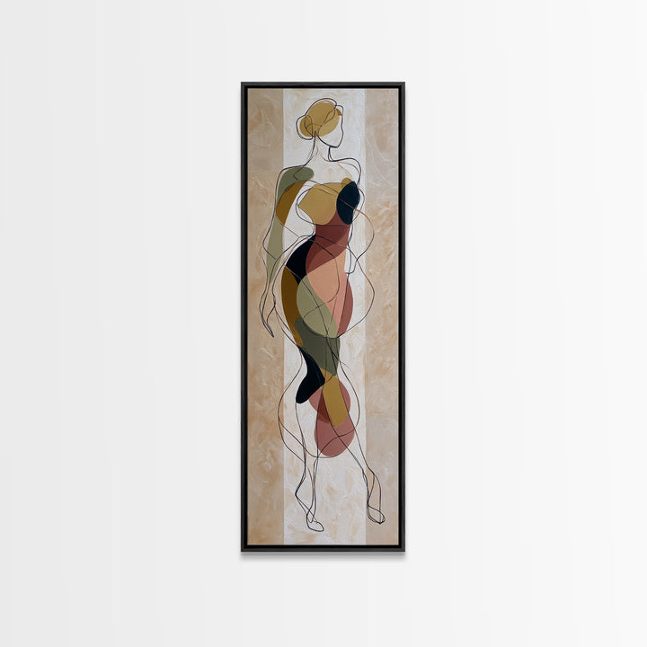 Continuous Line Dancer Canvas Print, Line Art, Modern Decor, Living Room Decor, Abstract Art, Line, Contemporary Art, LIN-1x3-43