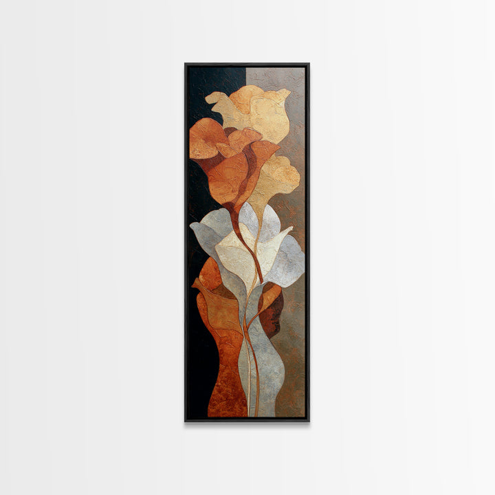 Face and Flower Blended into One Contour Canvas Print, Line Art, Canvas Print, Living Room Decor, Oil Painting, Line, LIN-1x3-44