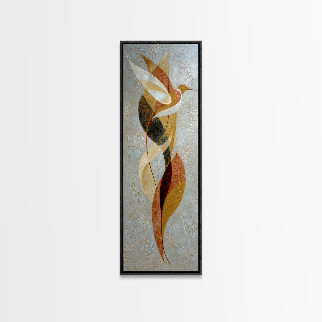 Single Line Bird Framed Canvas Print, Line Art, Aesthetic Prints, Living Room Decor, Abstract Art, Line, Wall Art, Home Decor, LIN-1x3-47