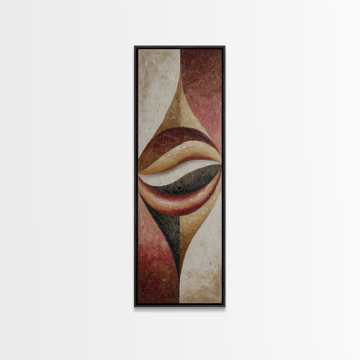 Abstract Lips and Hand Fashion Sketch Canvas Print, Line Art, Minimalist Art, Living Room Decor, Abstract Art, Line, LIN-1x3-6