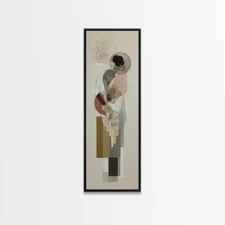 Two Hands Nearly Touching Canvas Print, Line Art, Wall Art Print, Living Room Decor, Abstract Art, Line, Gallery Wall Set, LIN-1x3-65