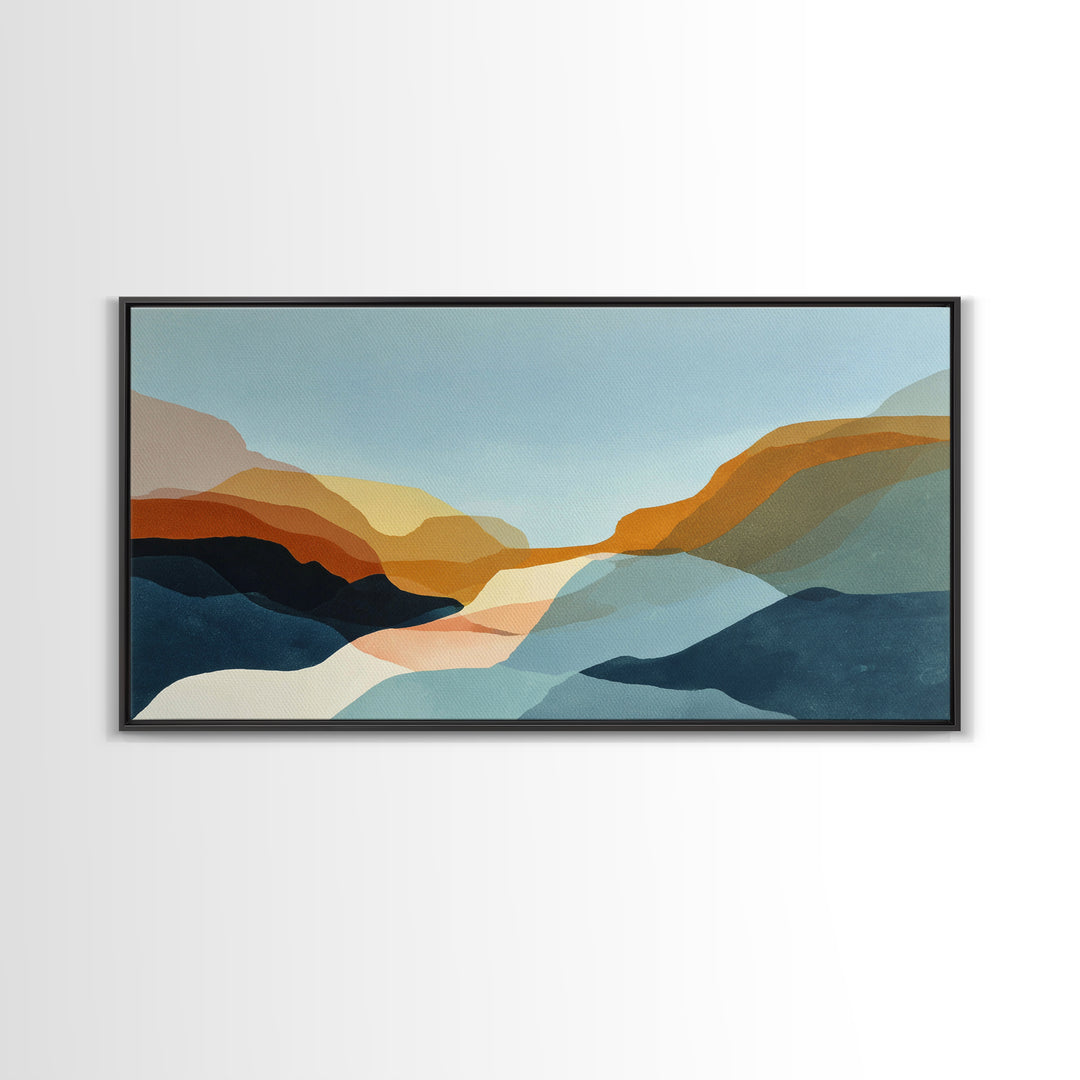 Minimal Eyes and Nose Composition Canvas Print, Line Art, Printable Art, Living Room Decor, Abstract Art, Line, LIN-2x1-82