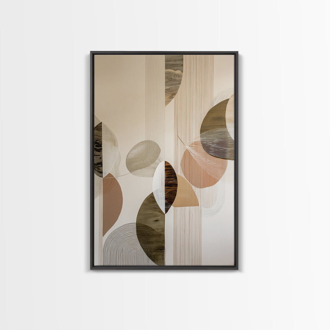 Line Art Shell and Coastal Forms Canvas Print, Line Art, Modern Decor, Living Room Decor, Fine Art, Line, Contemporary Art, LIN-2x3-71