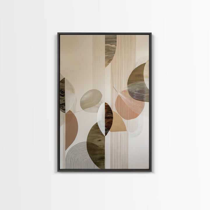 Line Art Shell and Coastal Forms Canvas Print, Line Art, Modern Decor, Living Room Decor, Fine Art, Line, Contemporary Art, LIN-2x3-71