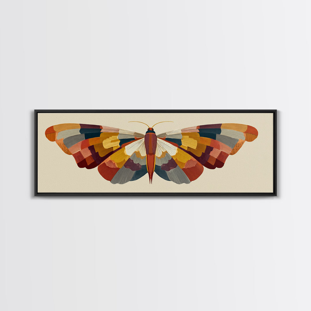 Line Art Butterfly Canvas Print, Line Art, Living Room Wall Art, Living Room Decor, Fine Art, Line, Aesthetic Prints, LIN-3x1-38