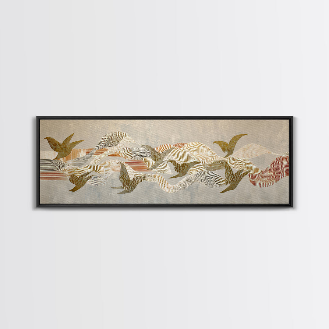 Single Line Bird Canvas Print, Line Art, Living Room Wall Art, Living Room Decor, Abstract Art, Line, Aesthetic Prints, LIN-3x1-75