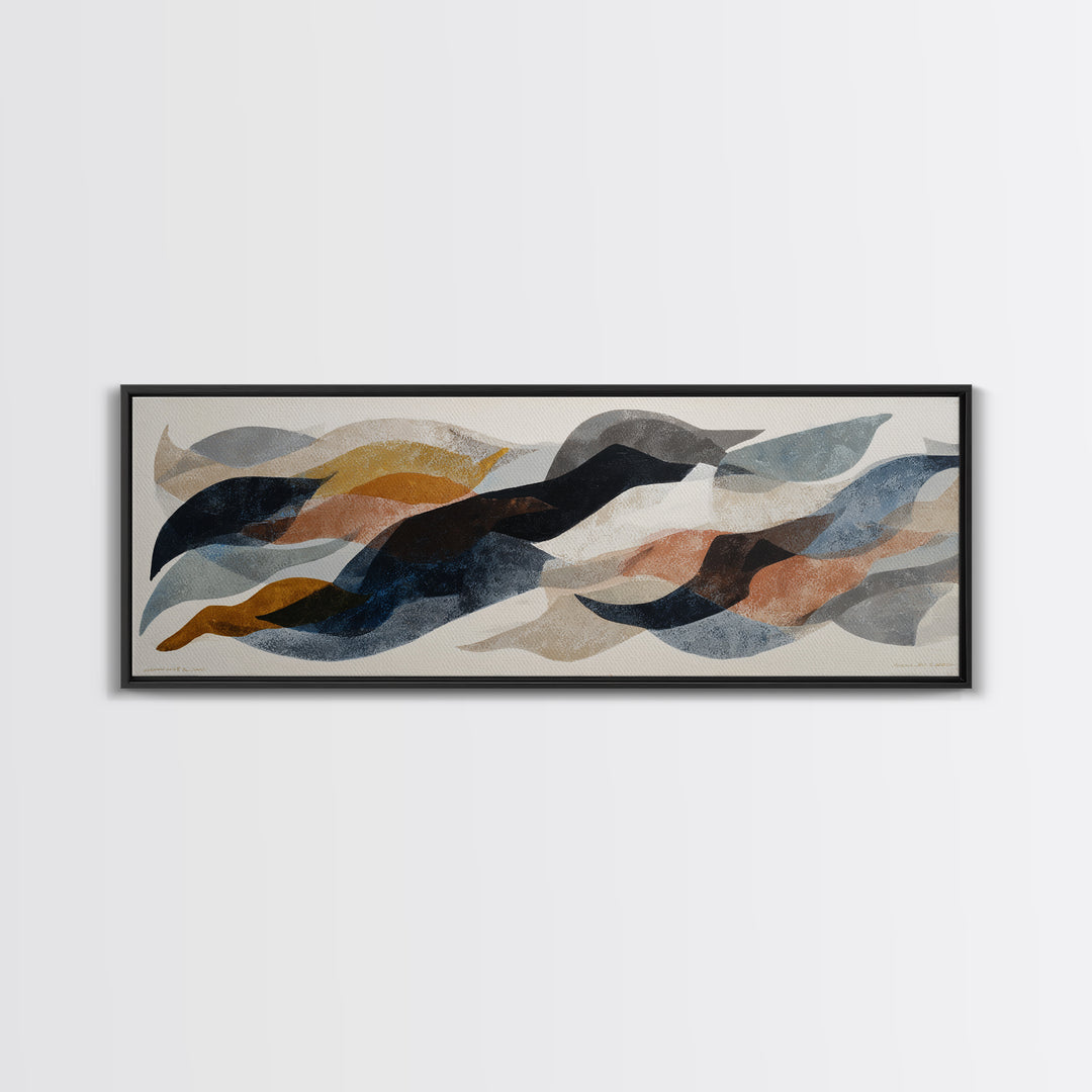 Minimal Angel Wing Contour Canvas Print, Line Art, Luxury Decor, Living Room Decor, Abstract Art, Line, Printable, LIN-3x1-85