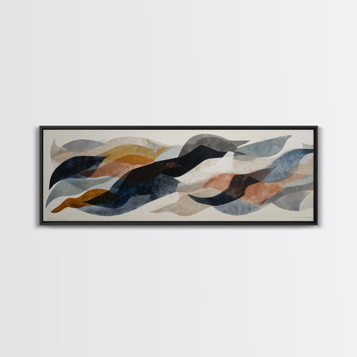 Minimal Angel Wing Contour Canvas Print, Line Art, Luxury Decor, Living Room Decor, Abstract Art, Line, Printable, LIN-3x1-85