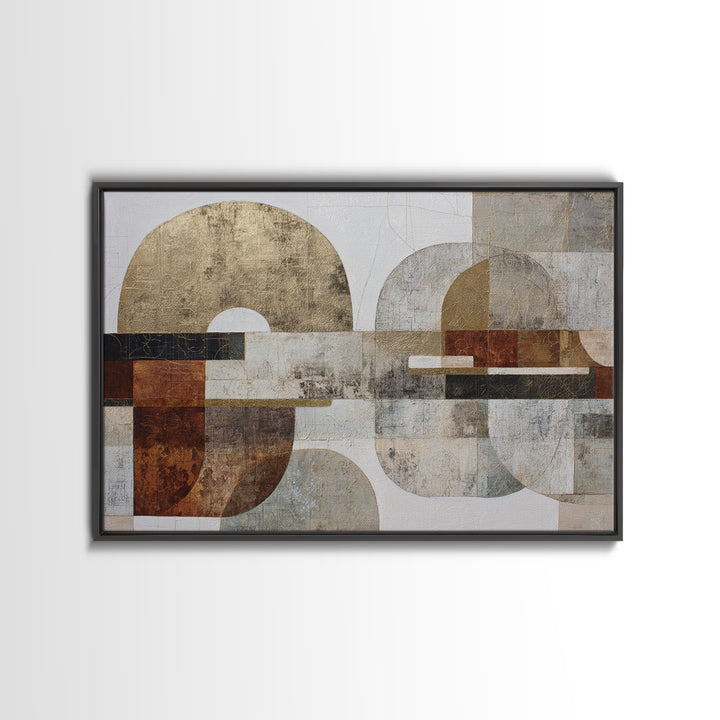 Line Art Shell and Coastal Forms Framed Canvas Print, Line Art, Decor, Living Room Decor, Abstract Art, Line, LIN-3x2-19