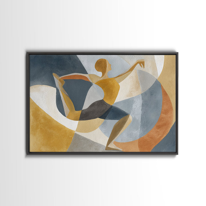 Single Line Yoga Pose Framed Canvas Print, Line Art, Textured Painting, Living Room Decor, Fine Art, Line, Canvas Art, LIN-3x2-45