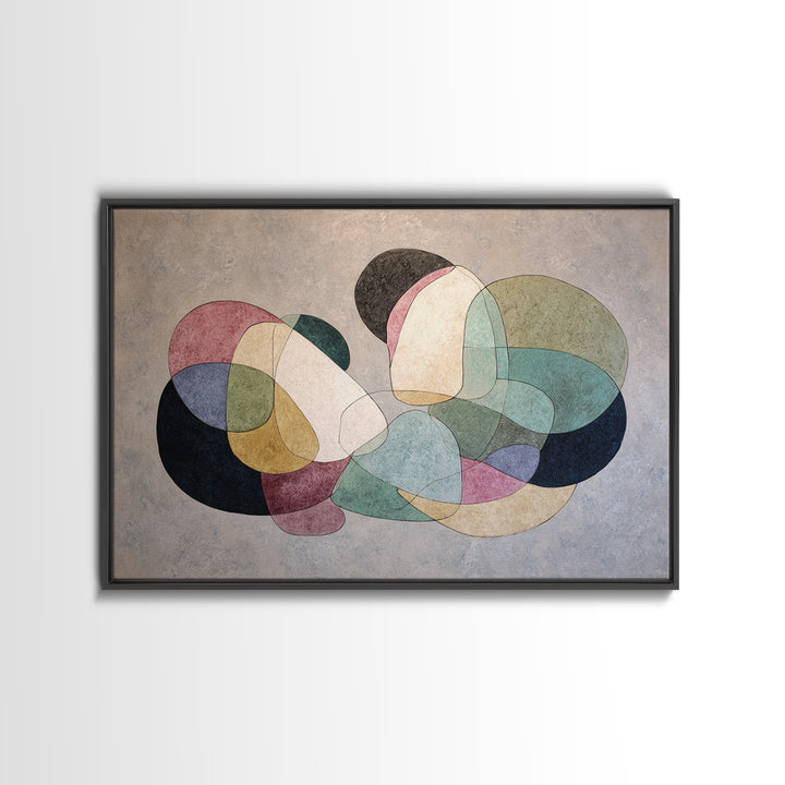 Single Line Couple Embracing Softly Framed Canvas Print, Line Art, Gallery Wall Art, Living Room Decor, Fine Art, Line, LIN-3x2-6