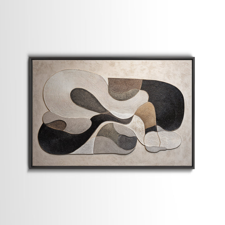 Abstract Vase and Flowers Framed Canvas Print, Line Art, Digital Wall Art, Living Room Decor, Line, Minimalist Wall Art, LIN-3x2-64