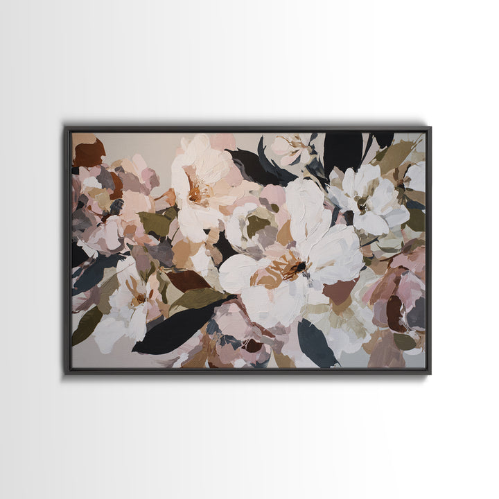 Face and Flower Blended into One Contour Canvas Print, Line Art, Wall Art Print, Living Room Decor, Line, Gallery Wall Set, LIN-3x2-84