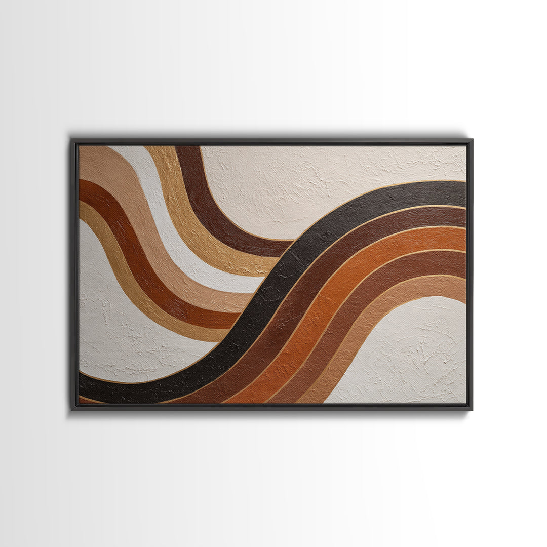 Minimal Angel Wing Contour Framed Canvas Print, Line Art, Wall Decor, Living Room Decor, Abstract Art, Line, Boho Decor, LIN-3x2-97