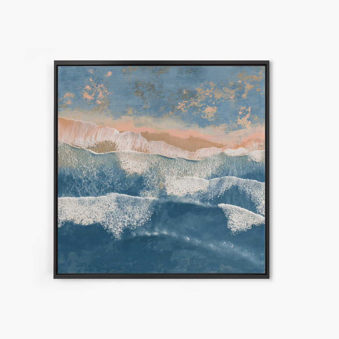 Coastal Aerial Shoreline Framed Canvas Print, Living Room Art, Large Wall Art, Living Room Decor, Living, Dopamine Decor, LIR-1x1-11