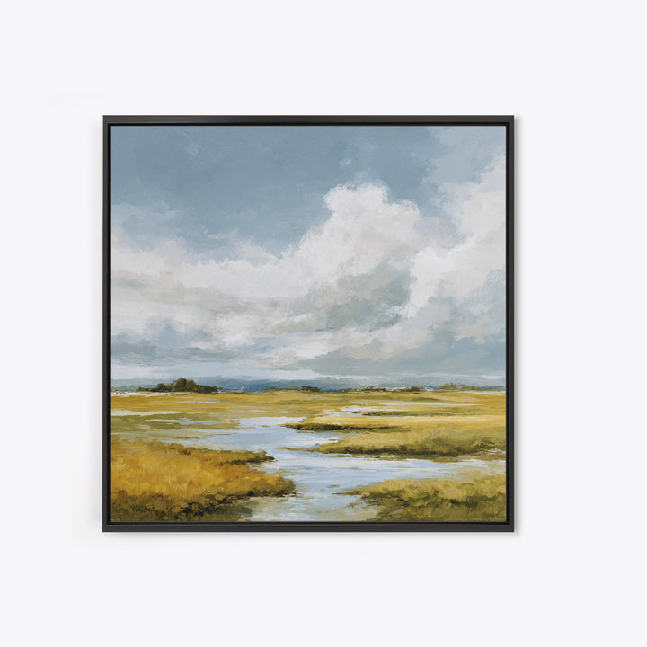 Large Cloudscape with Gentle Movement Canvas Print, Living Room Art, Abstract Art, Living Room Decor, Watercolor Art, Living, LIR-1x1-19