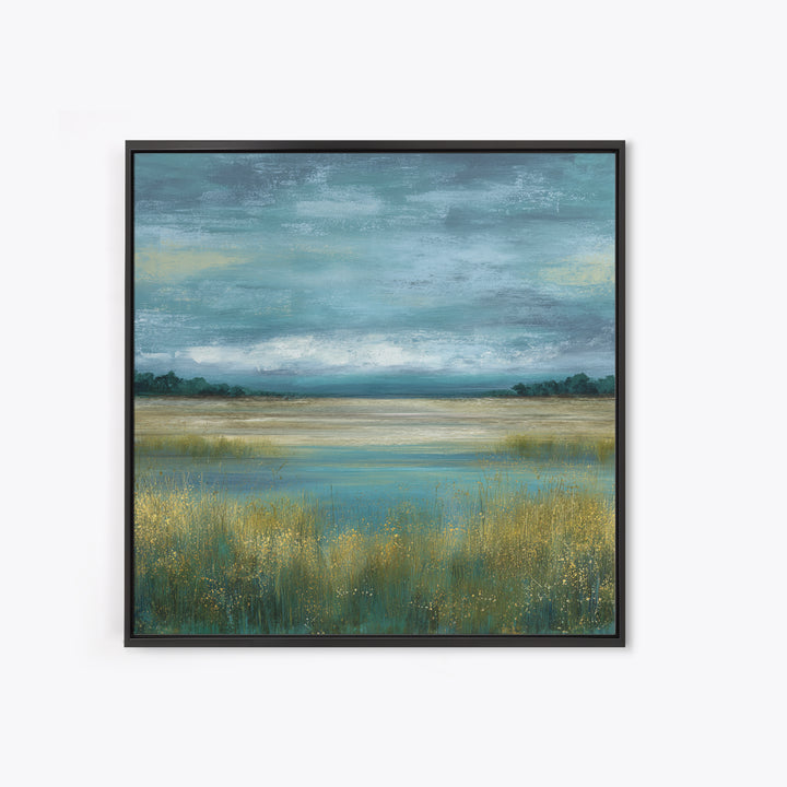 Quiet Meadow Landscape Canvas Print, Living Room Art, Living Room Decor, Watercolor Art, Living, Abstract Wall Art, LIR-1x1-23