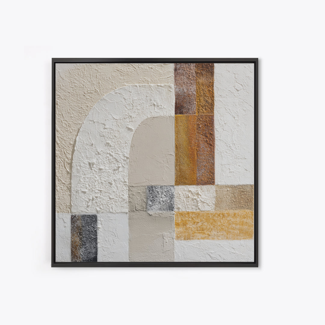 Textured Plaster Abstract Framed Canvas Print, Living Room Art, Textured Painting, Living Room Decor, Abstract Art, Living, LIR-1x1-29