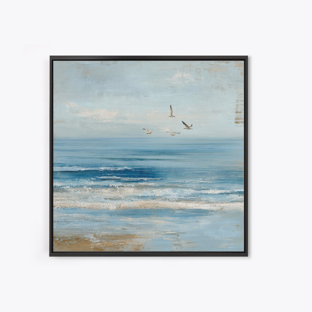 Coastal Aerial Shoreline Canvas Print, Living Room Art, Pet Portraits, Living Room Decor, Fine Art, Living, Neutral Decor, LIR-1x1-35