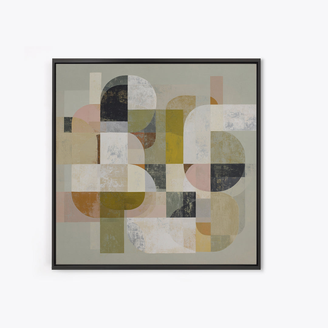 Abstract Organic Shapes Framed Canvas Print, Living Room Art, Printable Art, Living Room Decor, Abstract Art, Living, LIR-1x1-39