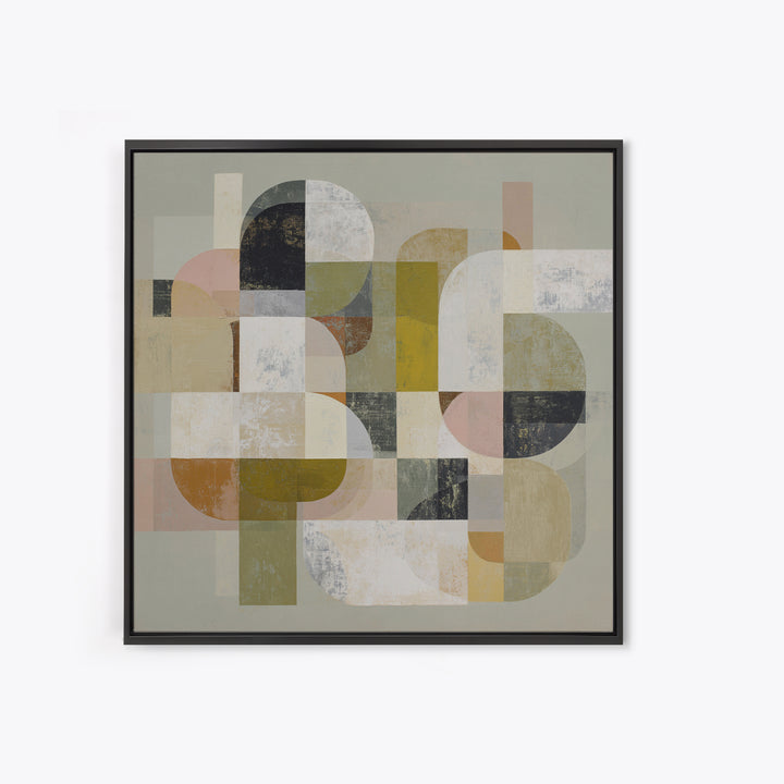 Abstract Organic Shapes Framed Canvas Print, Living Room Art, Printable Art, Living Room Decor, Abstract Art, Living, LIR-1x1-39