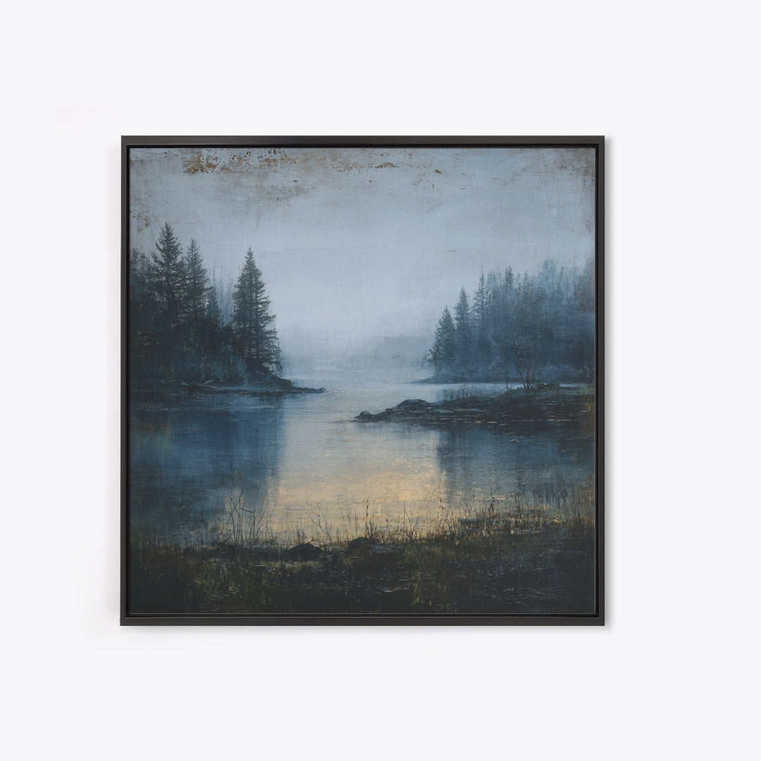 Minimal Scandinavian Forest Framed Canvas Print, Living Room Art, Boho Decor, Living Room Decor, Living, Digital Prints, LIR-1x1-61