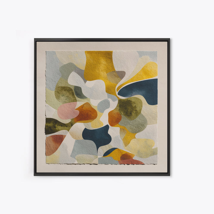 Abstract Organic Shapes Framed Canvas Print, Living Room Art, Neutral Decor, Living Room Decor, Fine Art, Living, Home Decor, LIR-1x1-63