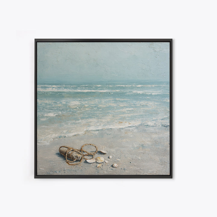 Moody Seascape for Dramatic Focal Point Framed Canvas Print, Living Room Art, Statement Artwork, Living Room Decor, Living, LIR-1x1-78