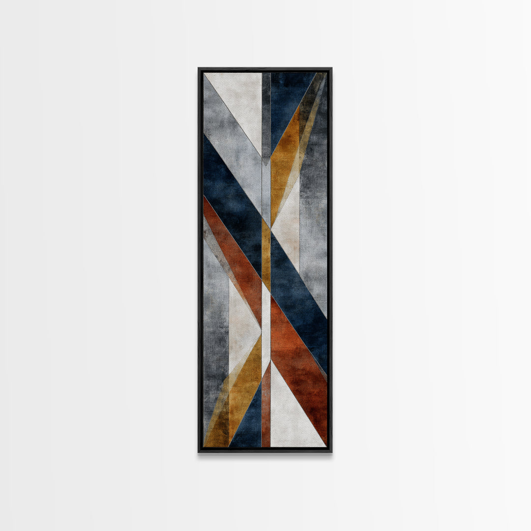 Mid Century Geometric Artwork Framed Canvas Print, Living Room Art, Art, Living Room Decor, Fine Art, Living, Art Nouveau, LIR-1x3-20