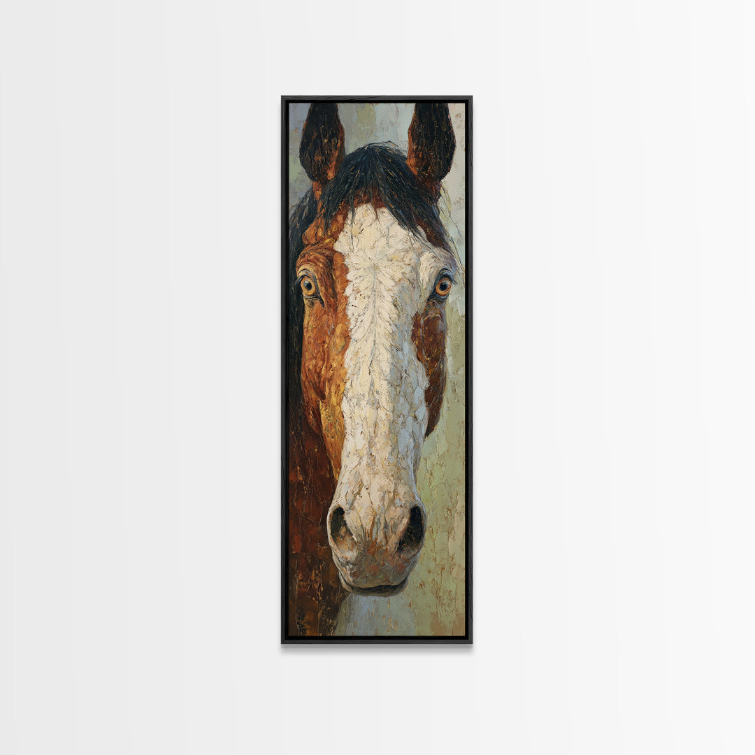Contemporary Horse Portrait Canvas Print, Living Room Art, Modern Wall Art, Living Room Decor, Fine Art, Living, LIR-1x3-22