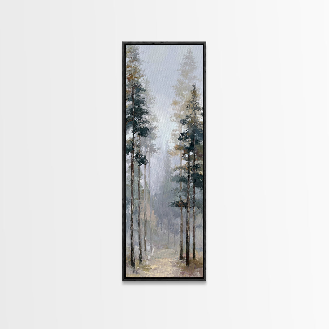 Minimal Scandinavian Forest Canvas Print, Living Room Art, Mid Century Modern, Living Room Decor, Living, Abstract Wall Art, LIR-1x3-25