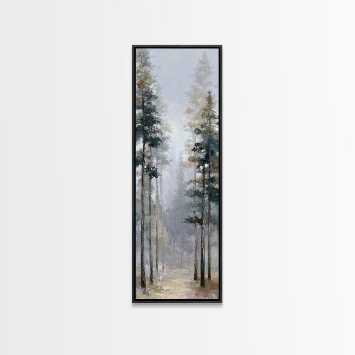 Minimal Scandinavian Forest Canvas Print, Living Room Art, Mid Century Modern, Living Room Decor, Living, Abstract Wall Art, LIR-1x3-25