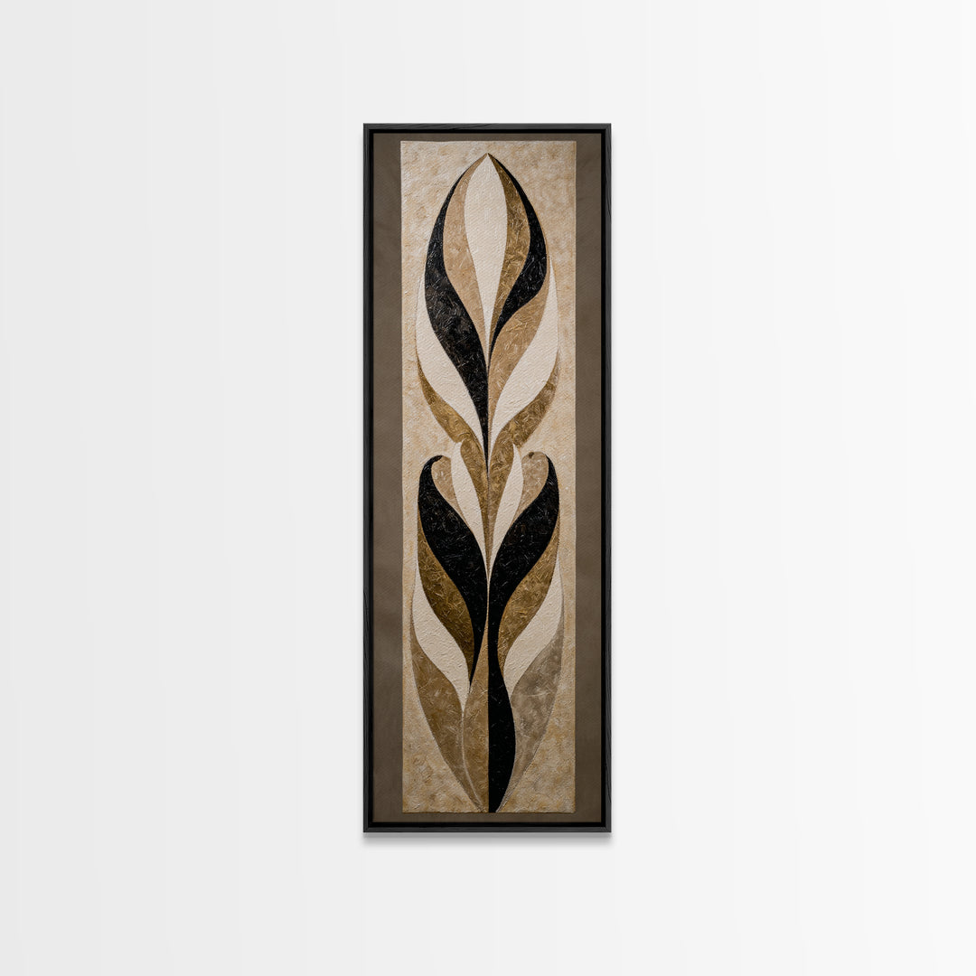 Oversized Line Figure Framed Canvas Print, Living Room Art, Textured Painting, Living Room Decor, Fine Art, Living, LIR-1x3-29