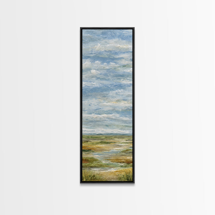 Quiet Meadow Landscape Canvas Print, Living Room Art, Living Room Decor, Watercolor Art, Living, Abstract Wall Art, LIR-1x3-35